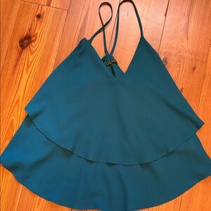 Elegant Teal Layered Camisole